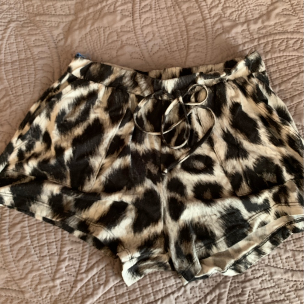 Leopard Print Women's Pajama Shorts